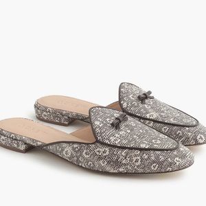 J Crew Piped Loafer Mule New! H8159